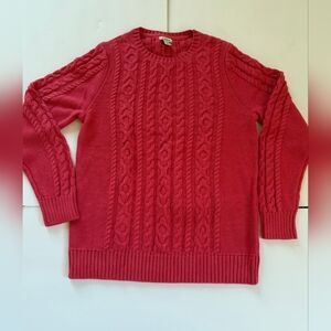 Women's Cable Knit Sweater - Pink